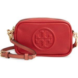 NEW Tory Burch Perry Bombe Leather Crossbody Bag